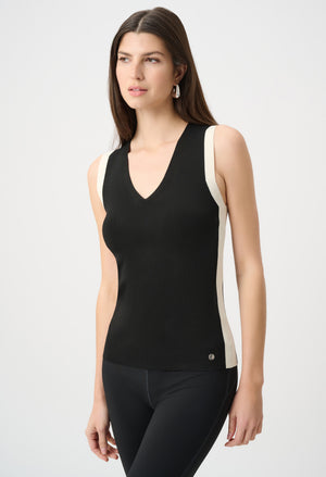 Colour-block V-neck Top