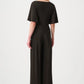 Sparkle Knit Wide Leg Wrap Jumpsuit