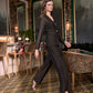 Sparkle Knit Wide Leg Trousers