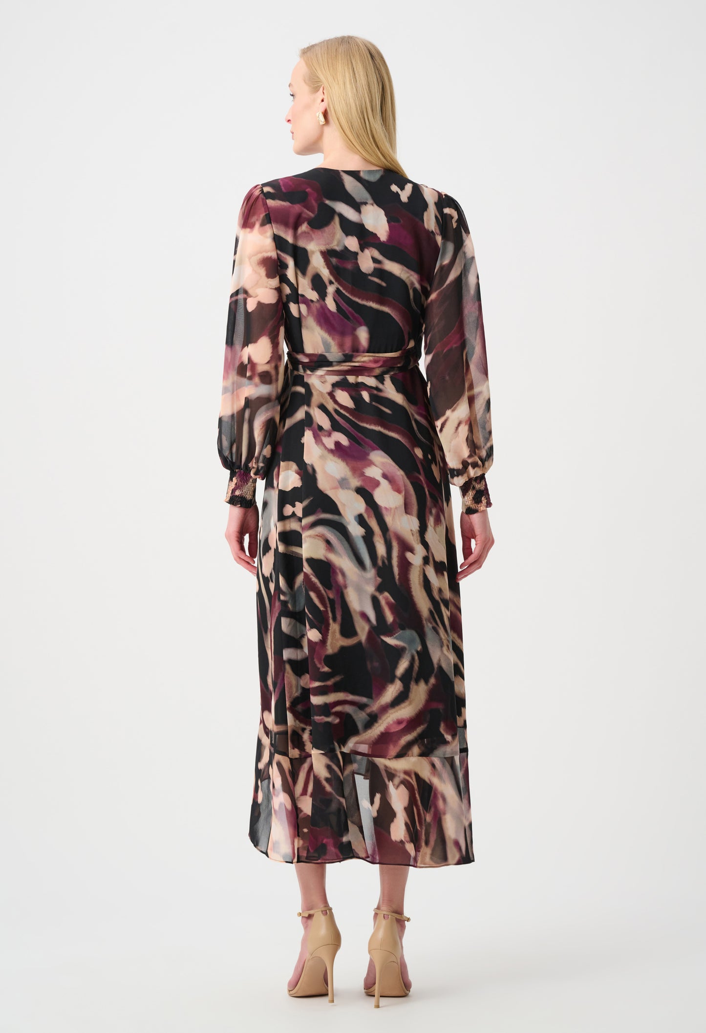 Animal Print Puff Sleeve Dress