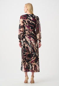 Animal Print Puff Sleeve Dress