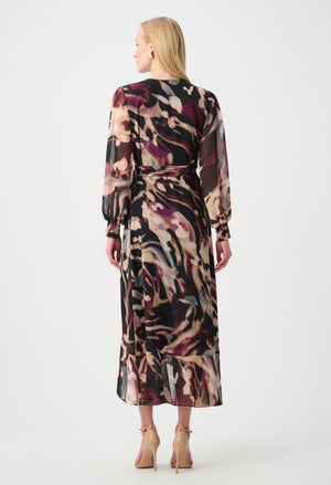Animal Print Puff Sleeve Dress