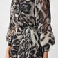 Animal Print Puff Sleeve Dress
