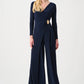 Silky Wide Leg Wrap Jumpsuit
