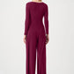 Silky Wide Leg Wrap Jumpsuit