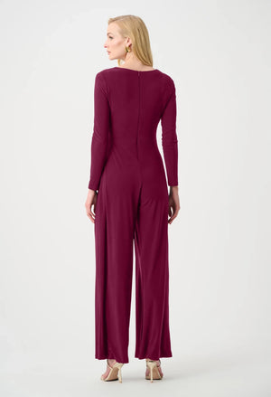 Silky Wide Leg Wrap Jumpsuit