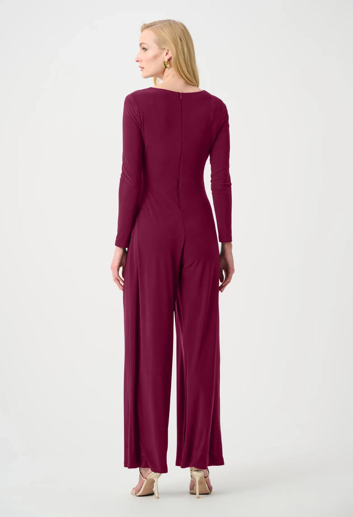 Silky Wide Leg Wrap Jumpsuit