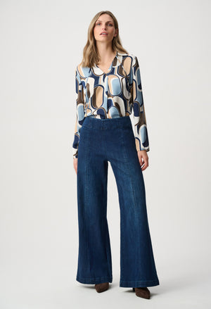 Wide-leg Denim Trousers