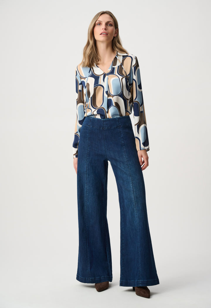Wide-leg Denim Trousers