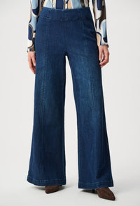 Wide-leg Denim Trousers