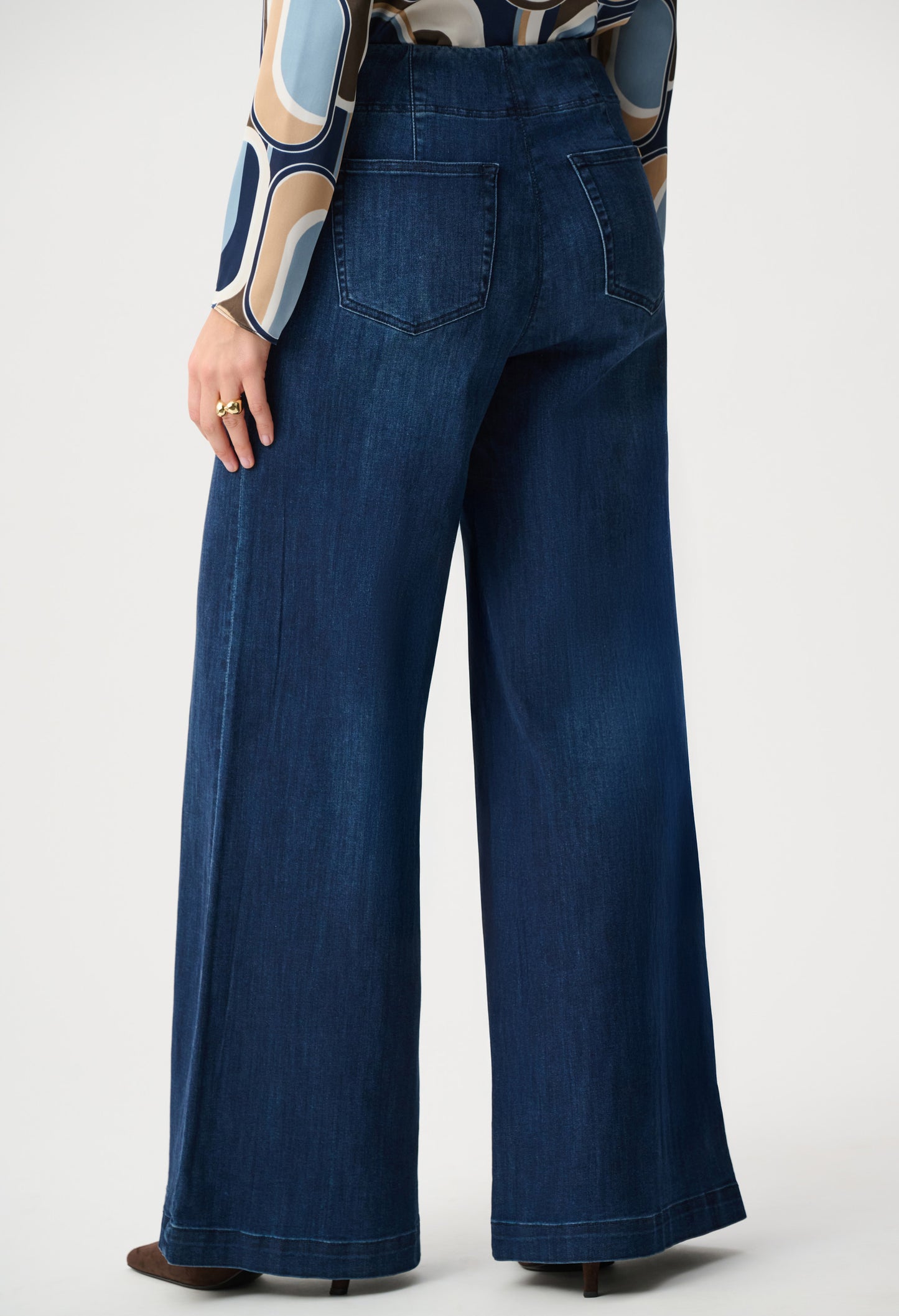 Wide-leg Denim Trousers