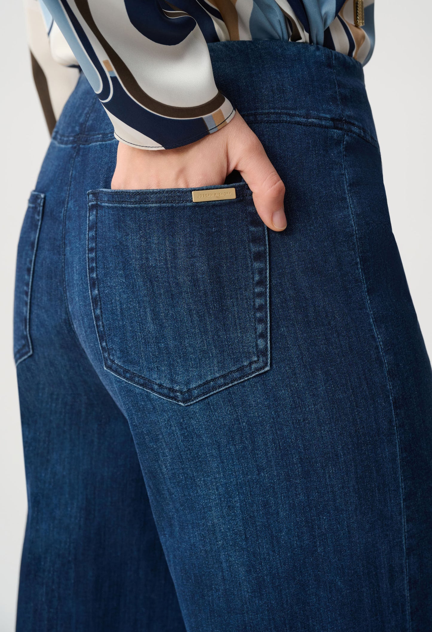 Wide-leg Denim Trousers