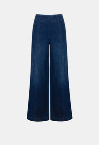 Wide-leg Denim Trousers