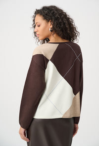 Argyle Bateaux Neck Jumper