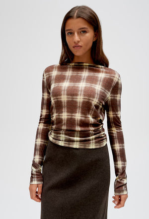 Secki Check Print Top