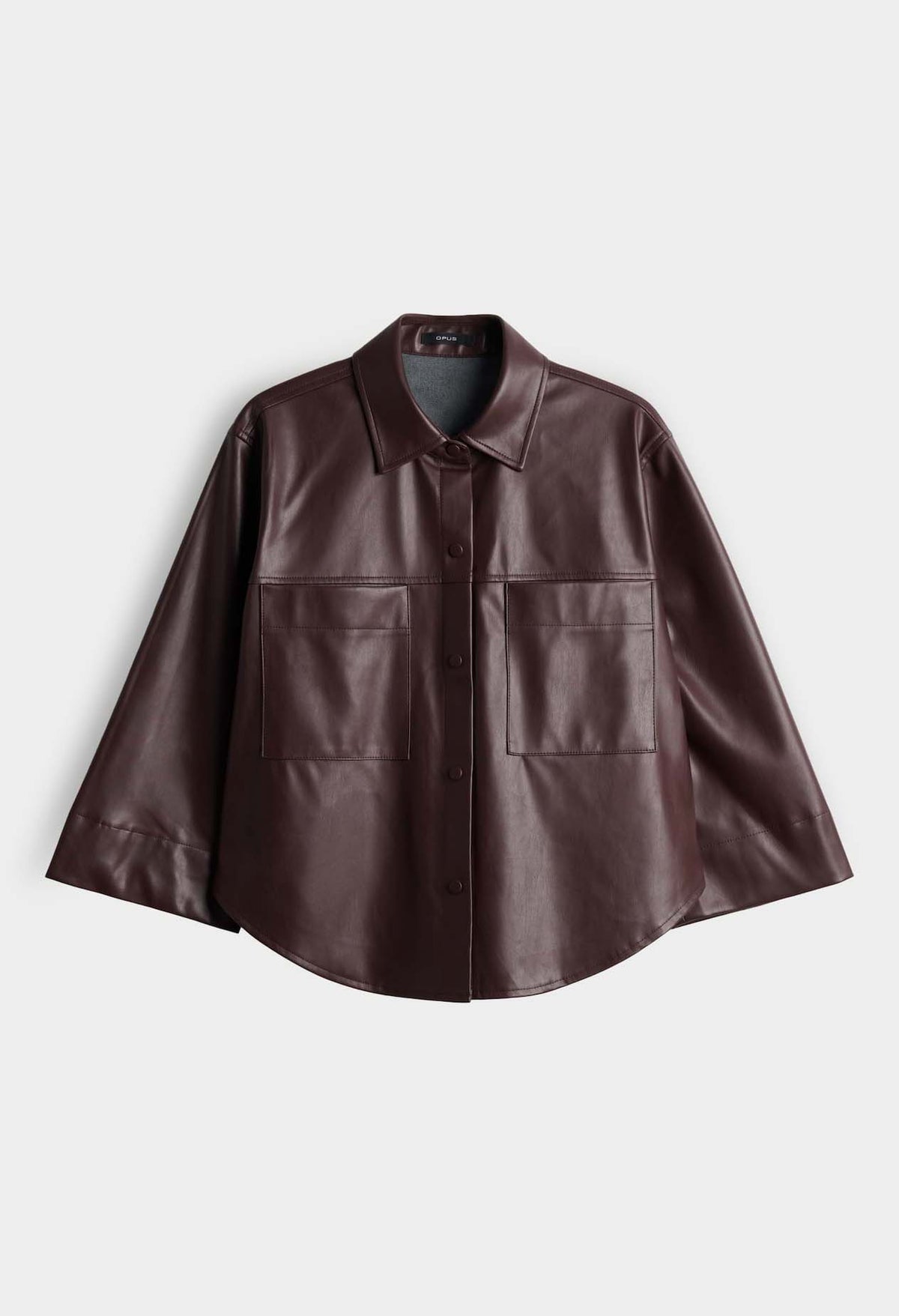 Feleda Faux leather blouse