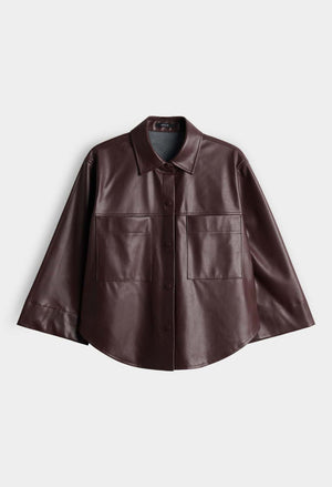 Feleda Faux leather blouse