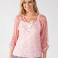 Polka Dot Mesh Blouse