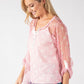 Polka Dot Mesh Blouse