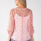 Polka Dot Mesh Blouse