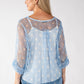 Polka Dot Mesh Blouse