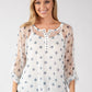 Polka Dot Mesh Blouse