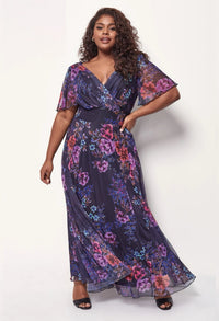 Isabelle Curve+ Float Sleeve Maxi Dress