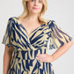Victoria Angel Sleeve Mesh Midi Curve+ Dress