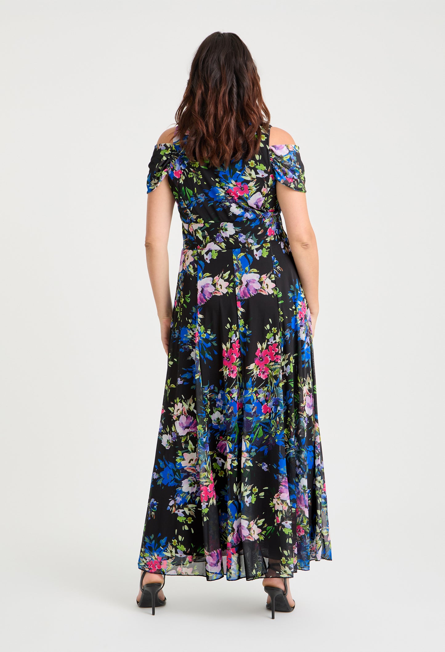 Jasmine Cold Shoulder Curve+ Maxi Dress
