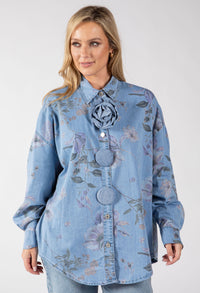 Floral Denim Shirt
