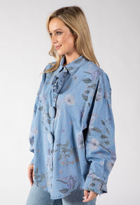Floral Denim Shirt