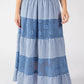 Gingham & Lace Midi Skirt