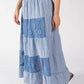 Gingham & Lace Midi Skirt