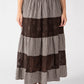 Gingham & Lace Midi Skirt