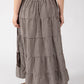 Gingham & Lace Midi Skirt