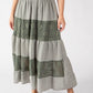 Gingham & Lace Midi Skirt