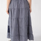 Gingham & Lace Midi Skirt