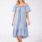 Off the Shoulder Gingham Dress