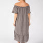 Off the Shoulder Gingham Dress