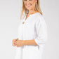 Button Detail Linen Look Blouse