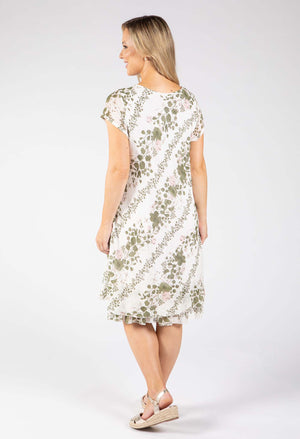 Layered Floral Short Dress