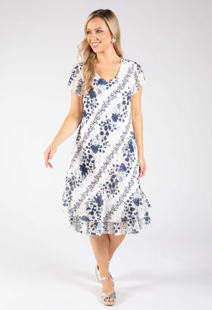 Layered Floral Short Dress