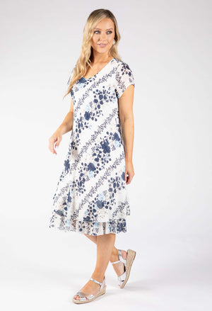 Layered Floral Short Dress