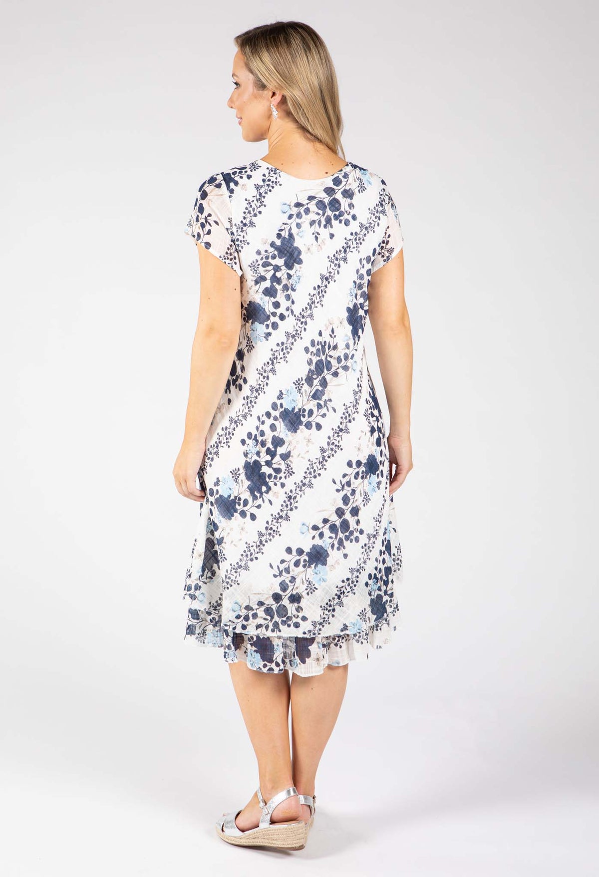 Layered Floral Short Dress