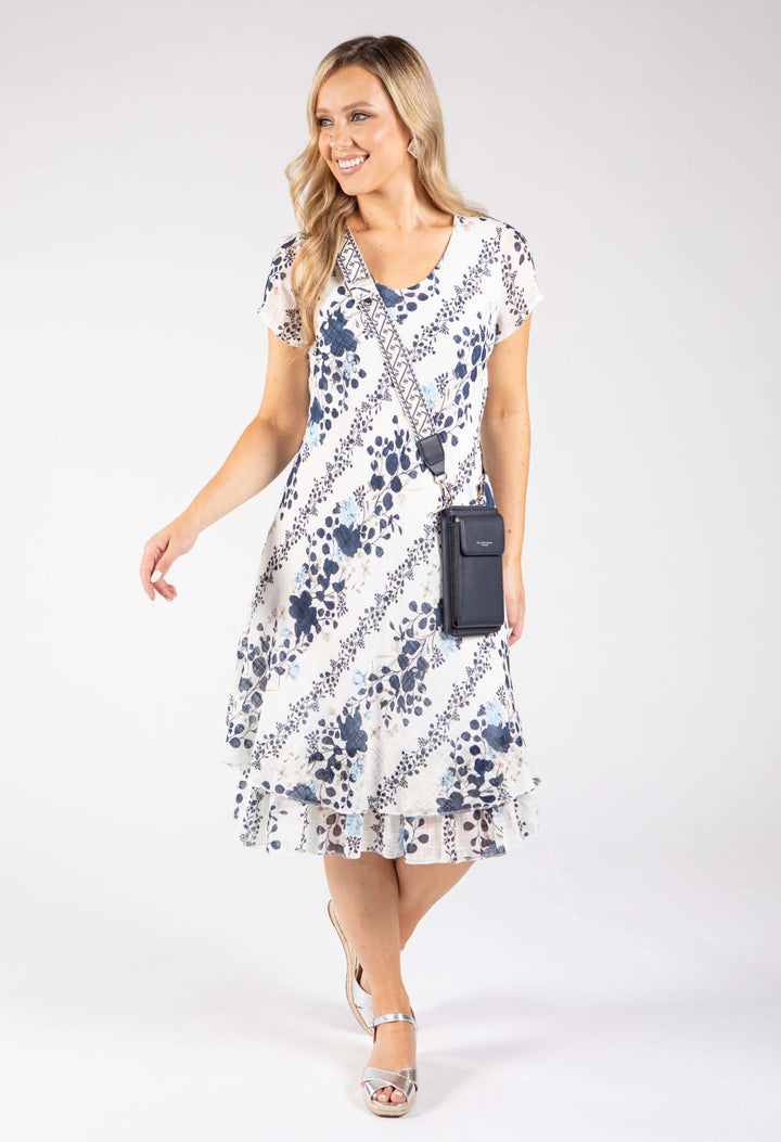 Layered Floral Short Dress