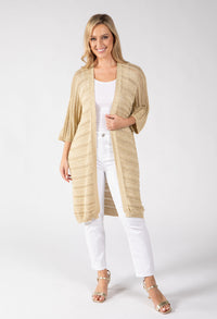 Lurex Knit Longline Cardigan