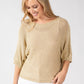 Floral Detail Lurex Knit Jumper