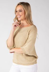 Floral Detail Lurex Knit Jumper
