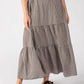 Gingham Tiered Midi Skirt