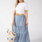 Gingham Tiered Midi Skirt